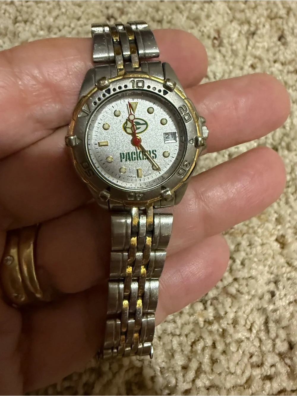 Green Bay Packers Two-Tone Stainless Steel Ladies Watch